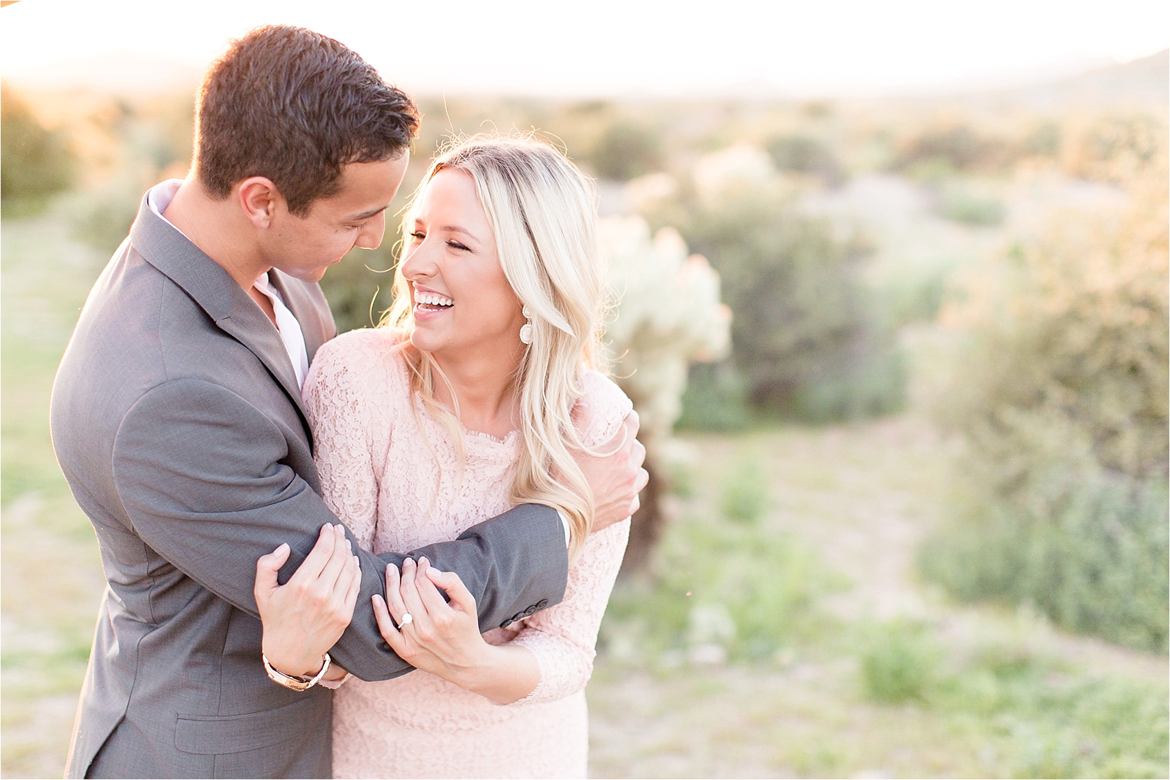 Dreamy engagement session in the desert