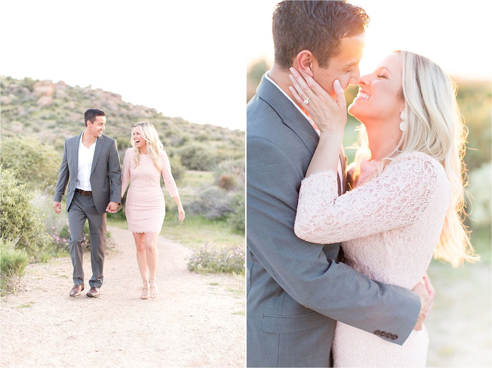 Dreamy engagement session in the desert