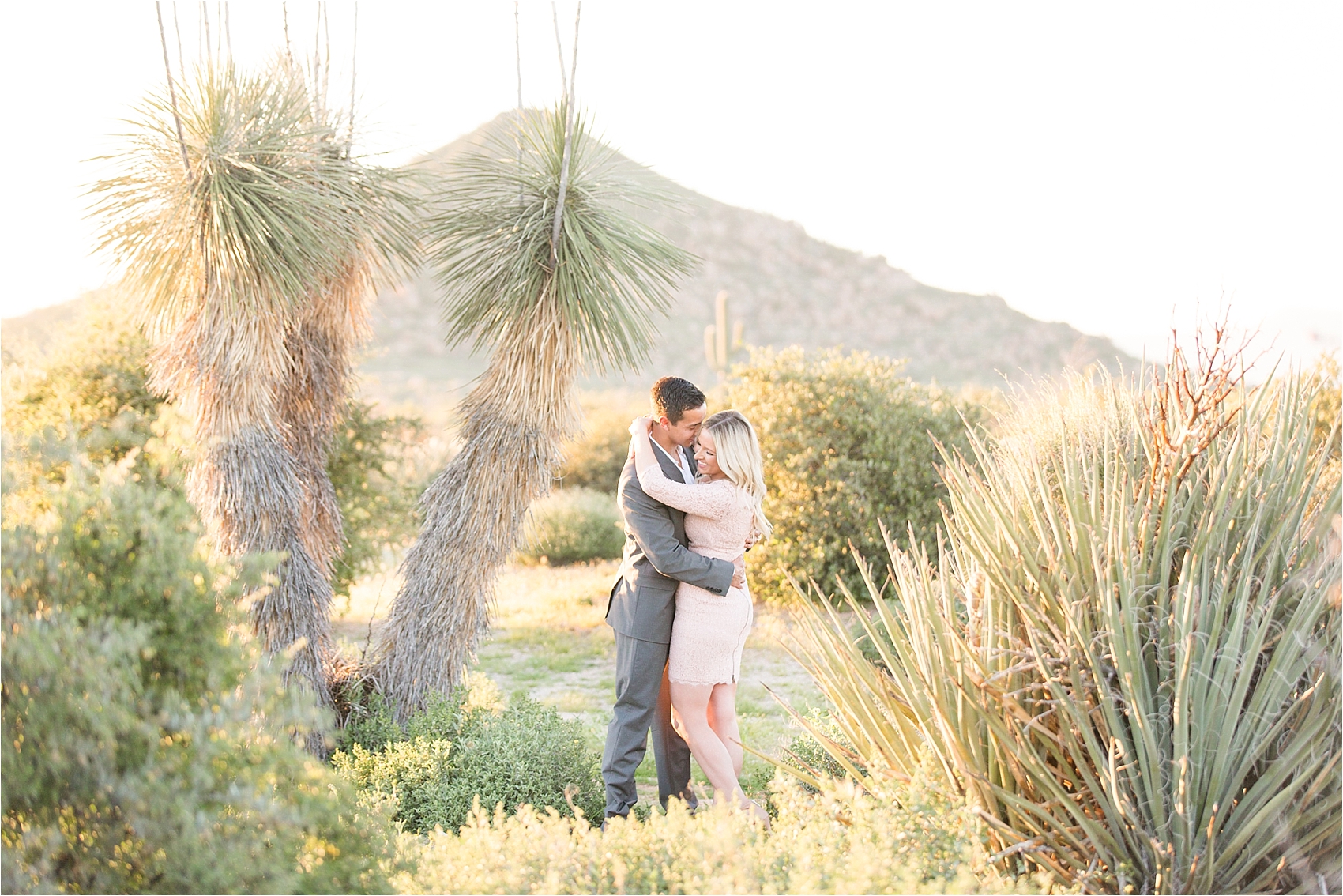 Dreamy engagement session in the desert