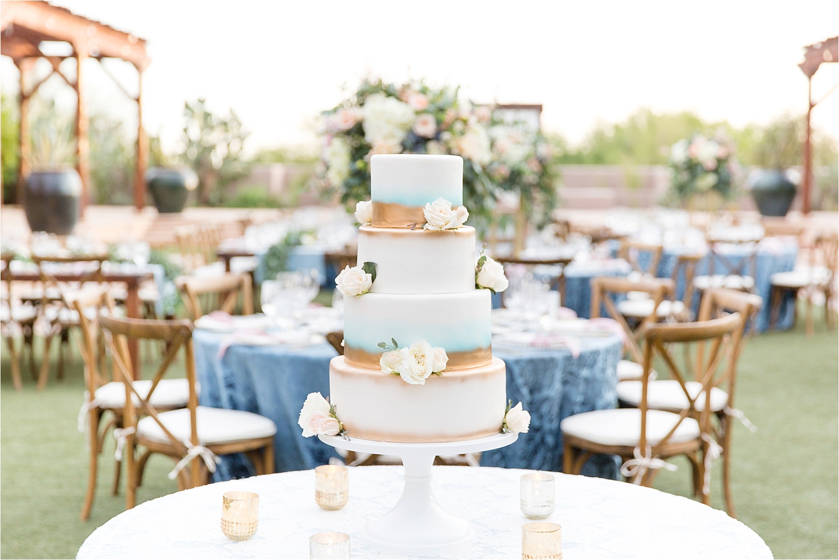 Four Seasons Scottsdale Wedding Reception in Arizona Wedding Cake