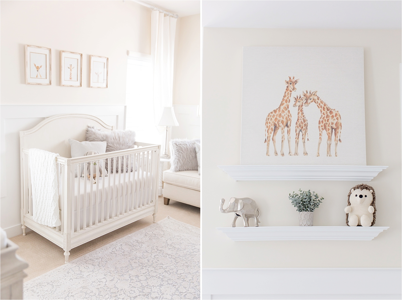 neutral baby animal nursery