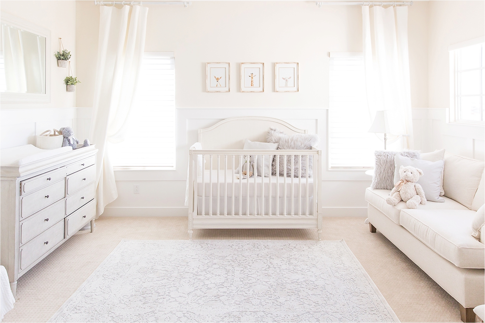 neutral baby animal nursery