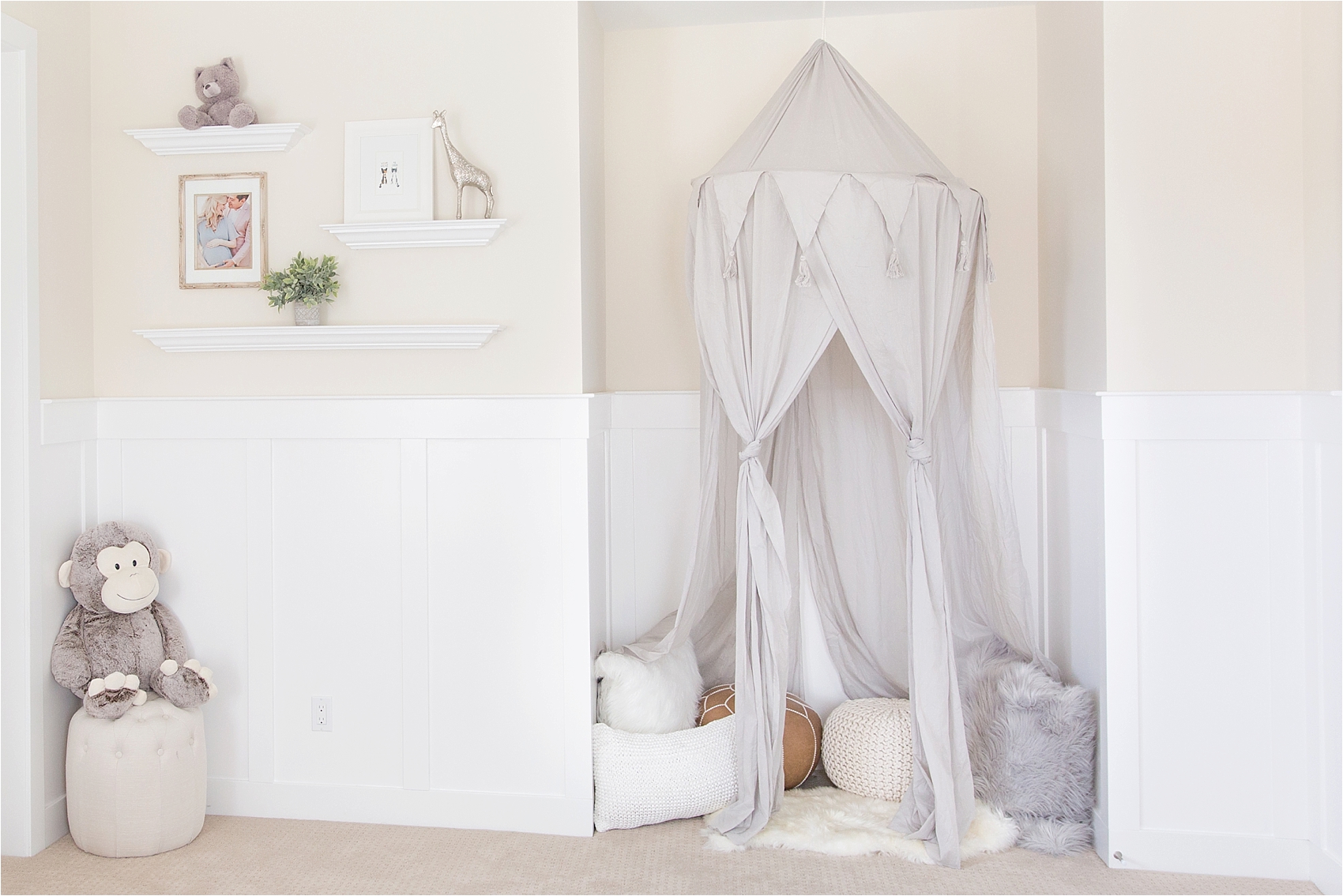 neutral baby animal nursery